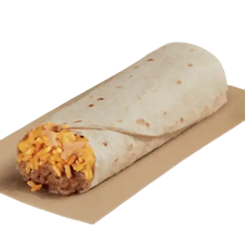 Cheesy Bean and Rice Burrito